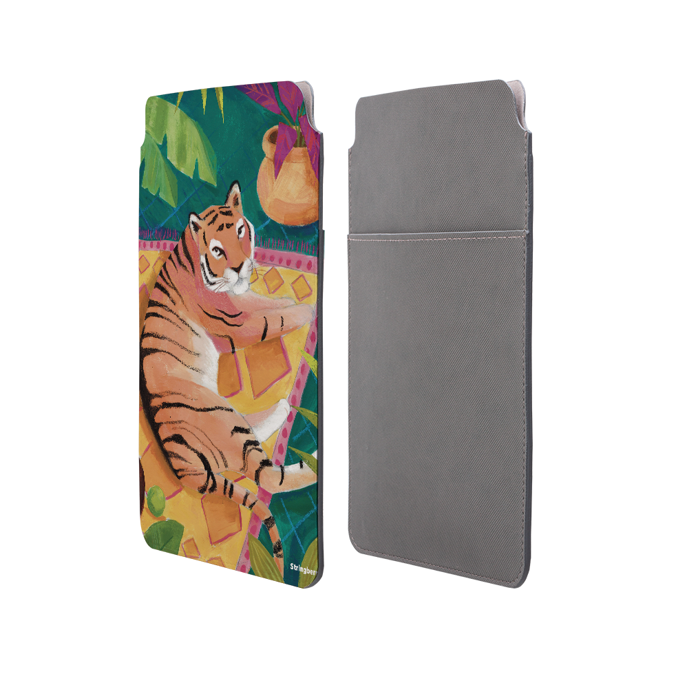 Tiger In Palms By Bex Parkin Laptop, Kindle & iPad Sleeve
