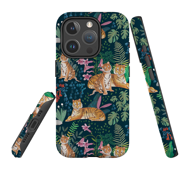 iPhone MagSafe Tough Case -  Tiger Pattern By Caroline Bonne Muller