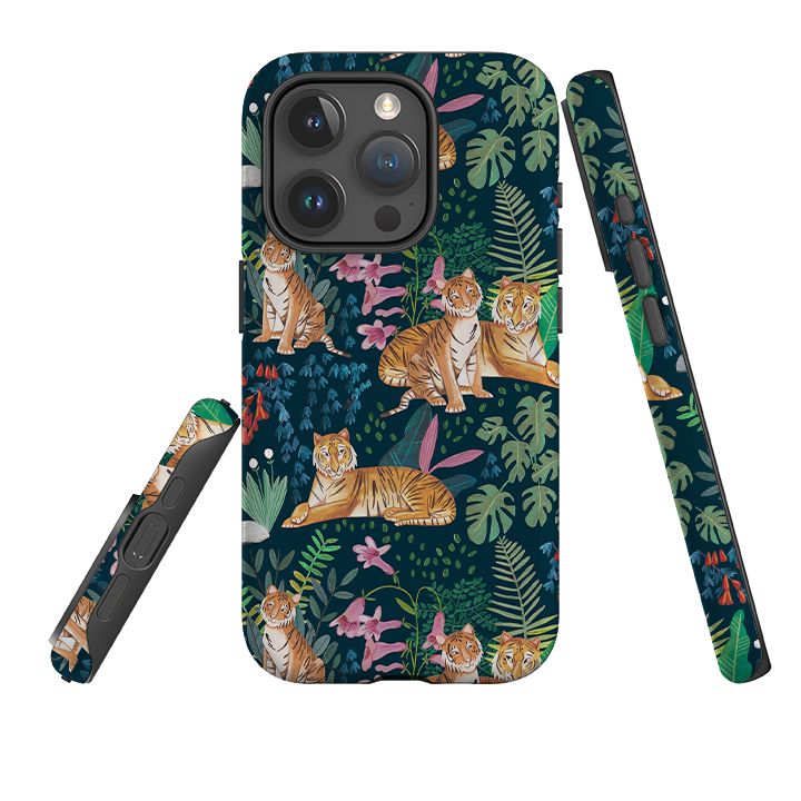 iPhone Tough Case - Tiger Pattern By Caroline Bonne Muller