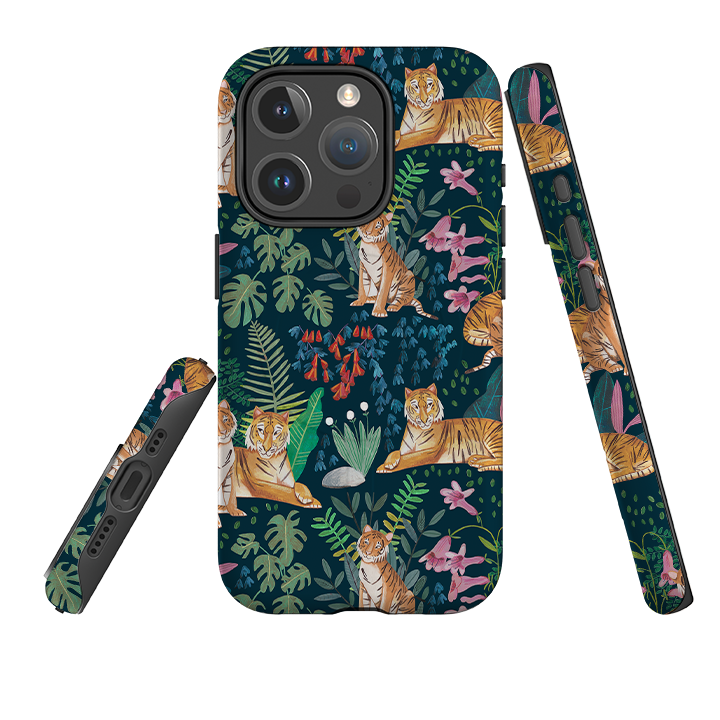 iPhone MagSafe Tough Case -  Tiger Pattern II By Caroline Bonne Muller