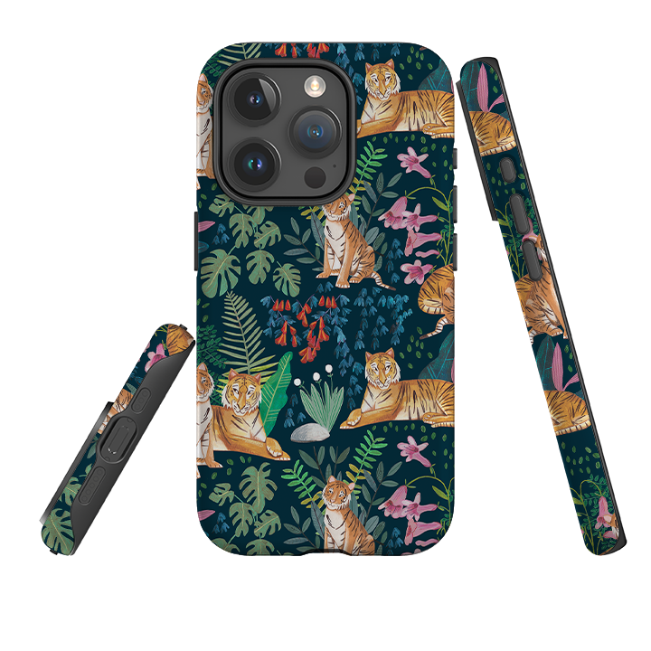 iPhone Tough Case - Tiger Pattern II By Caroline Bonne Muller
