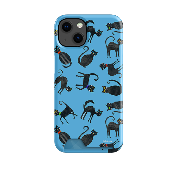 Tossed Cats Case and Card Case By Tracey English