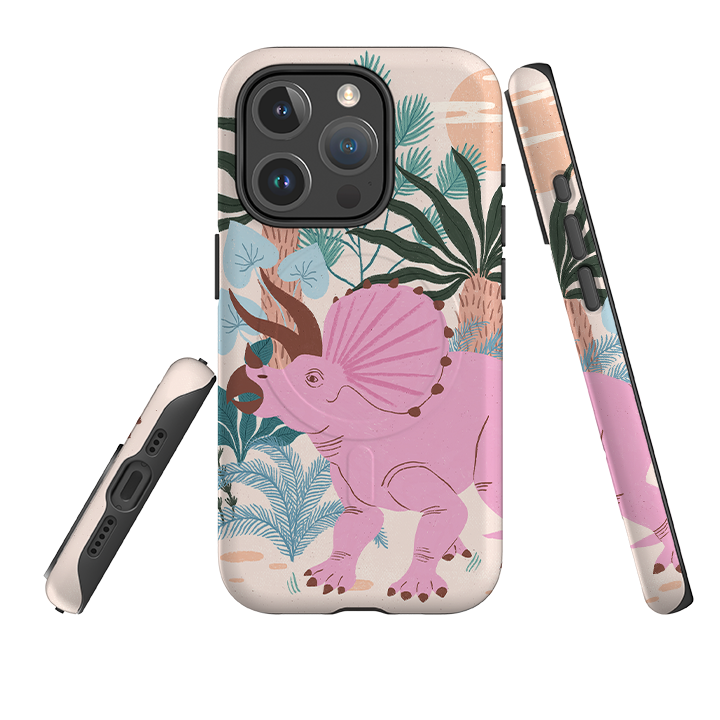 iPhone MagSafe Tough Case - Triceraptops By Meghann Rader