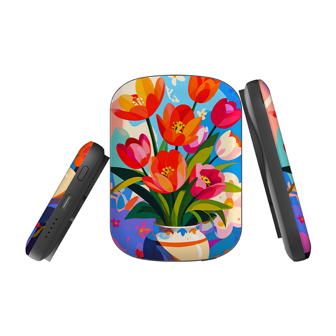 MagSafe Power Bank - Tulip Pot Floral