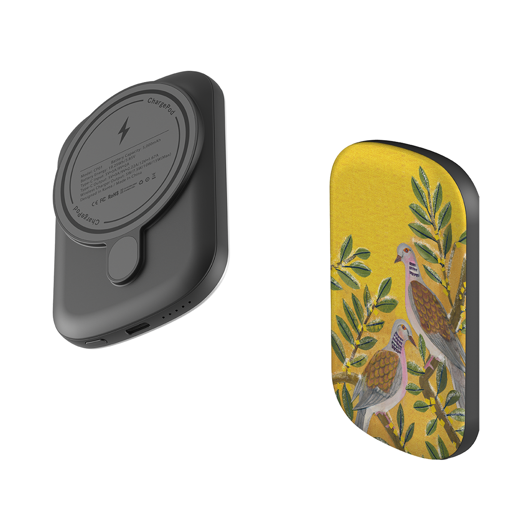 MagSafe Power Bank - Two Turtle Doves By Tracey English
