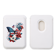 USA Floral III MagSafe Wallet- White