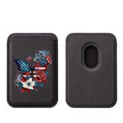 USA Floral III MagSafe Wallet- Black