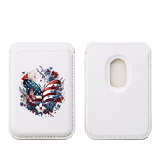 USA Floral IV MagSafe Wallet- White