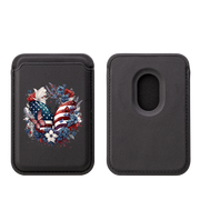 USA Floral IV MagSafe Wallet- Black