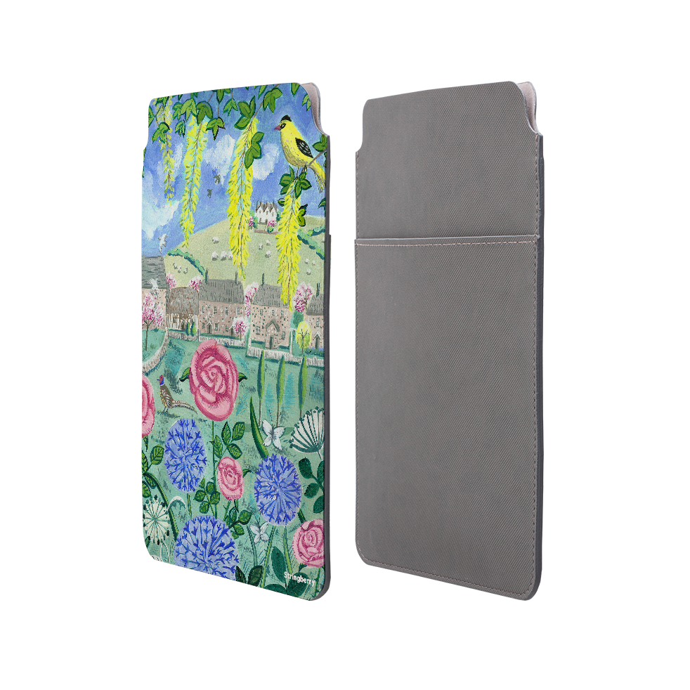 Village Floral By Mary Stubberfield Laptop, Kindle & iPad Sleeve