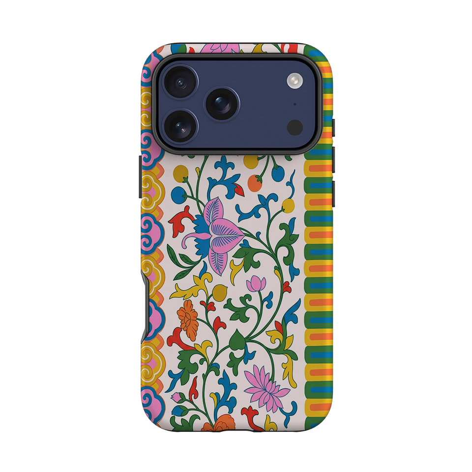 iPhone Tough Case - Vintage Asian Silk Tapestry