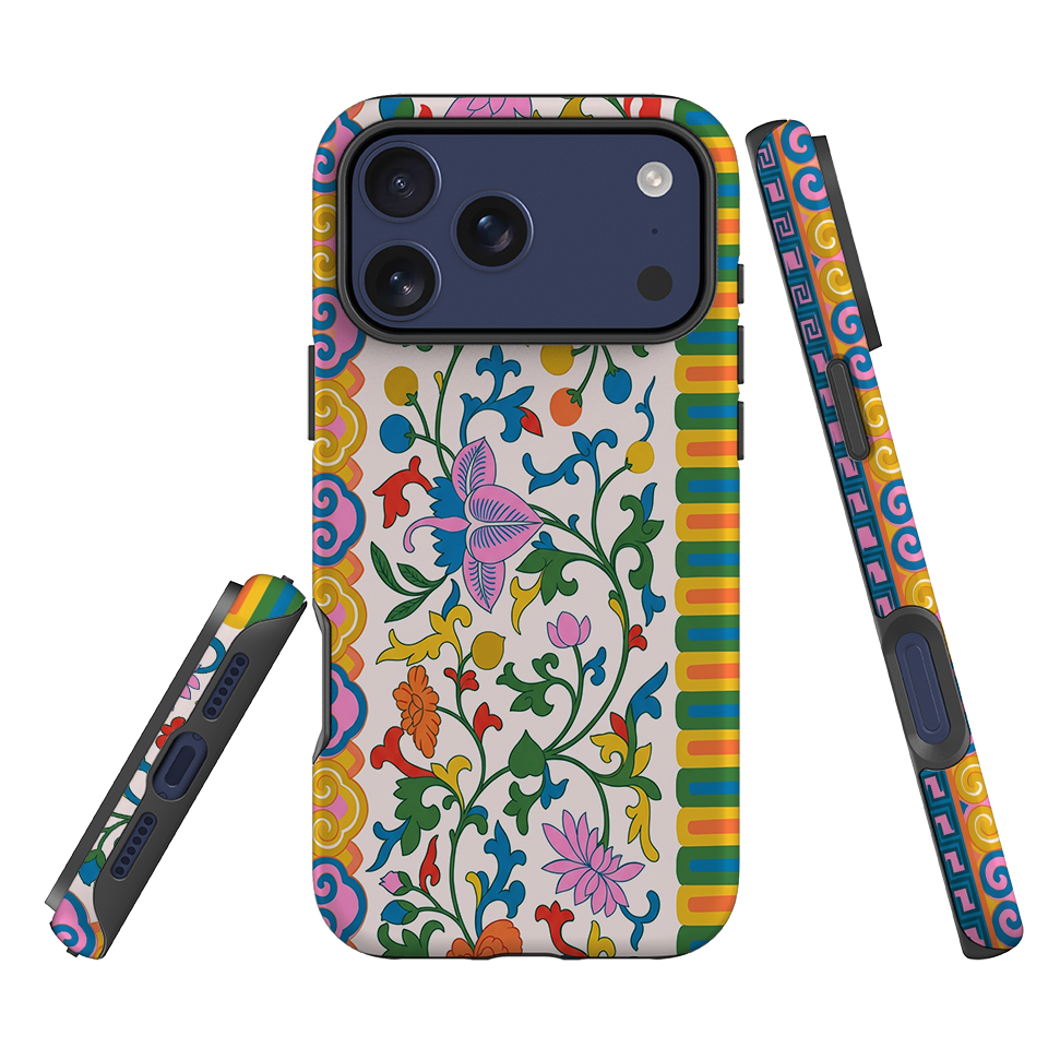 iPhone Tough Case - Vintage Asian Silk Tapestry