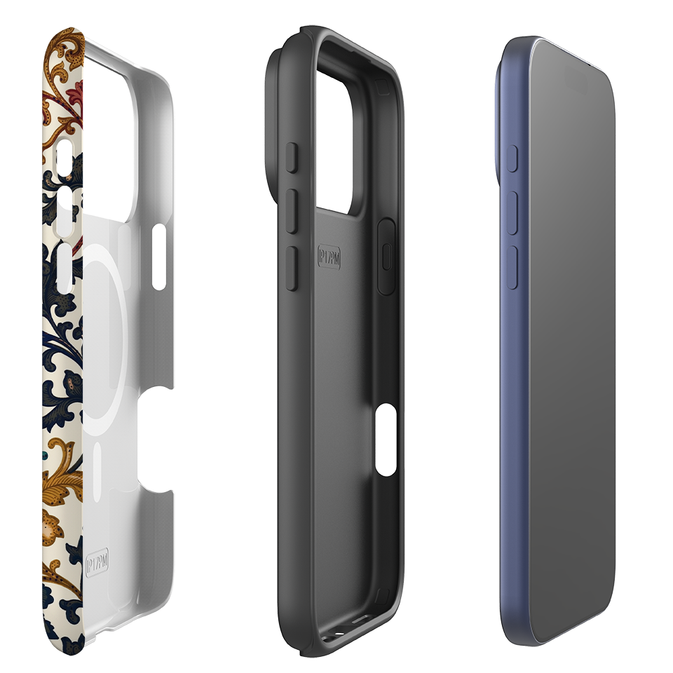 iPhone MagSafe Tough Case - Vintage Damask Floral