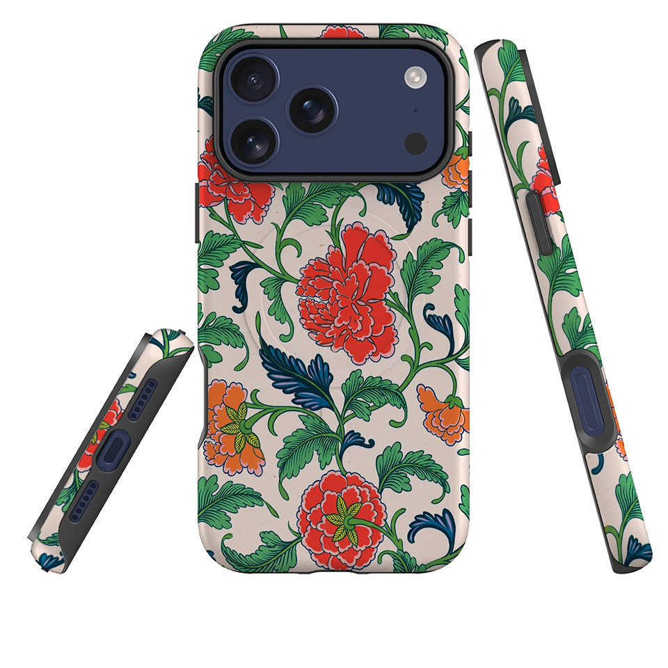 iPhone MagSafe Tough Case - Vintage Peony Floral