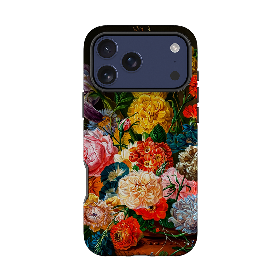 iPhone Tough Case - Vintage Peony & Iris
