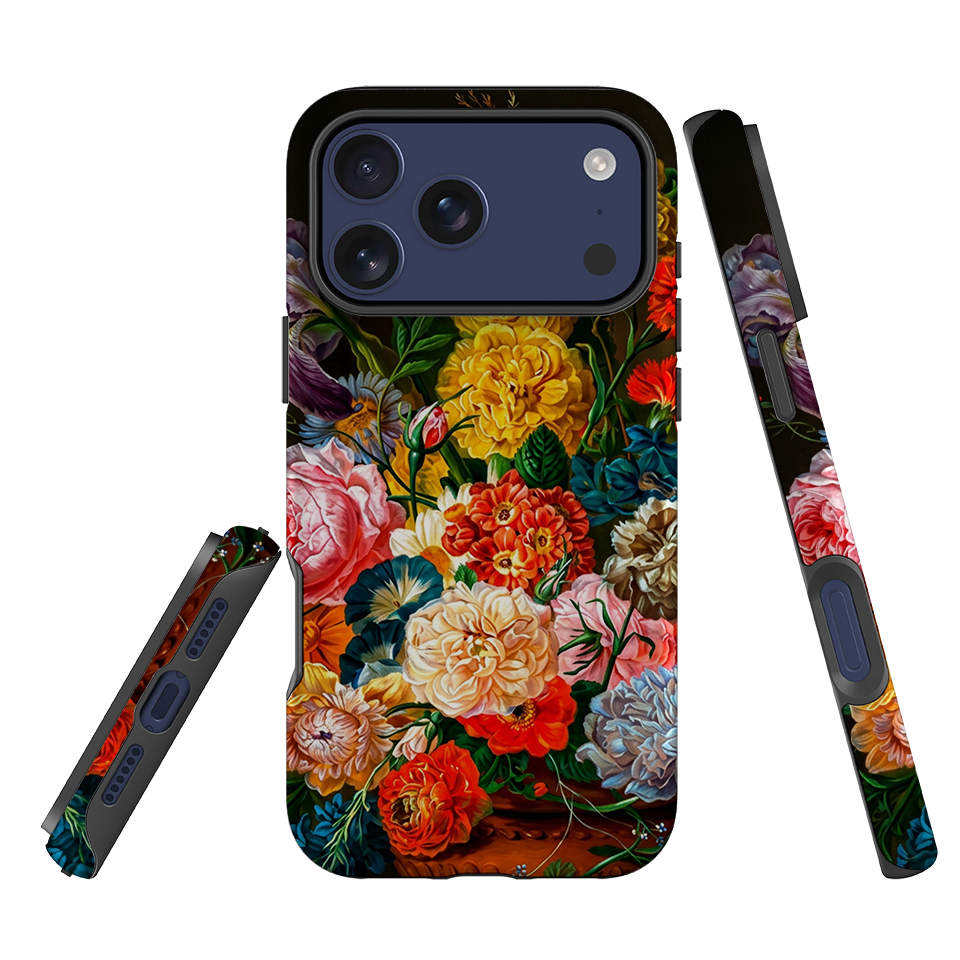 iPhone Tough Case - Vintage Peony & Iris