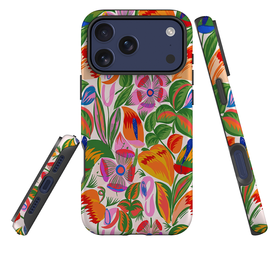 iPhone MagSafe Tough Case - Vintage Tropical Floral