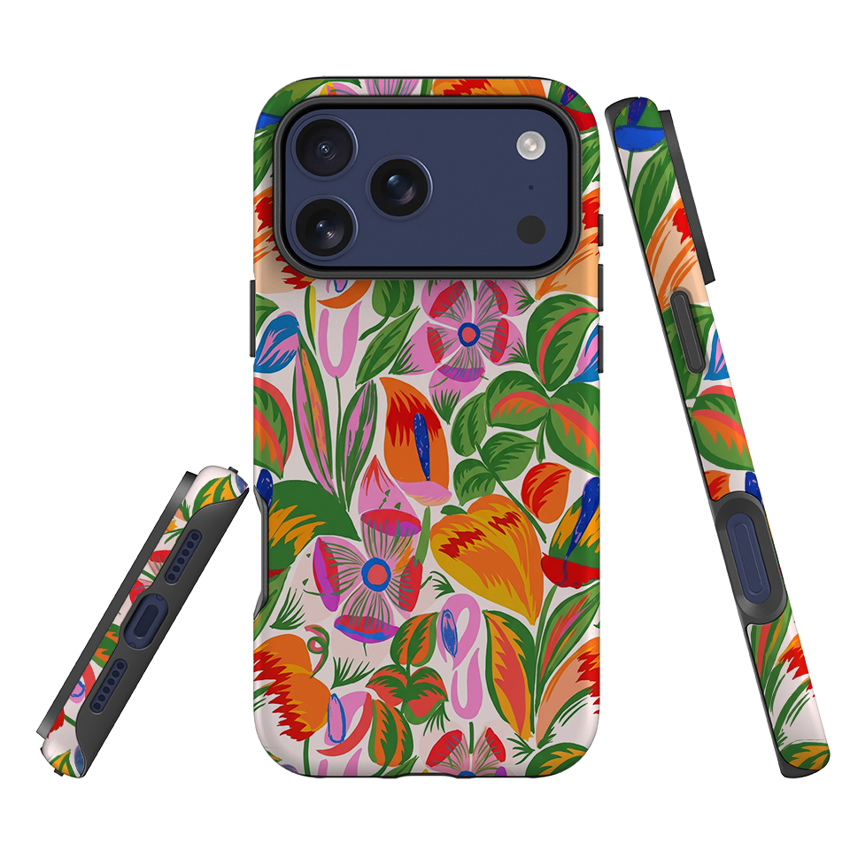 iPhone Tough Case - Vintage Tropical Floral