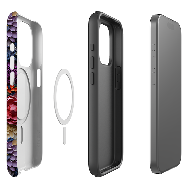 iPhone MagSafe Tough Case - Violet Floral