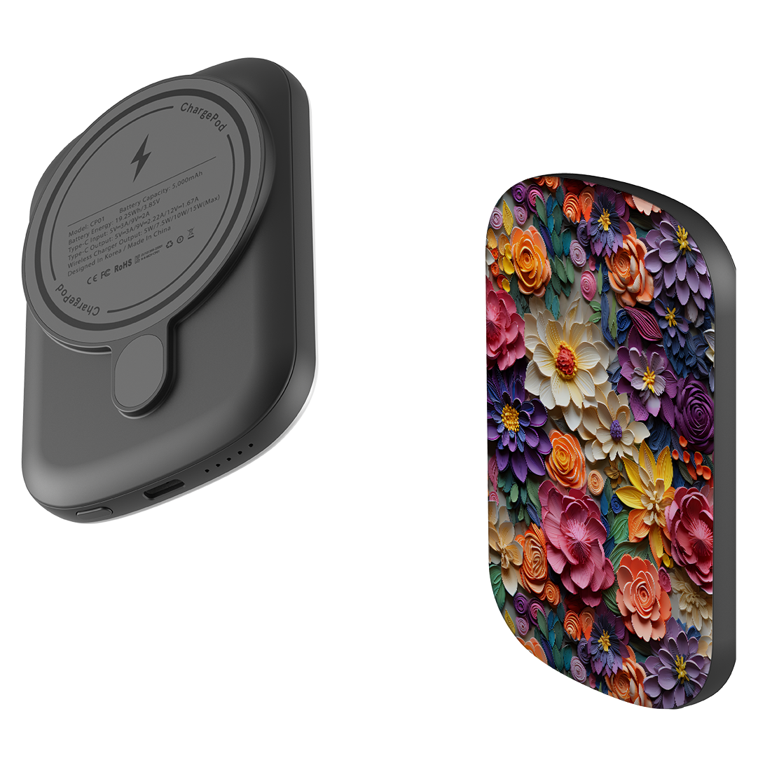 MagSafe Power Bank - Violet Floral