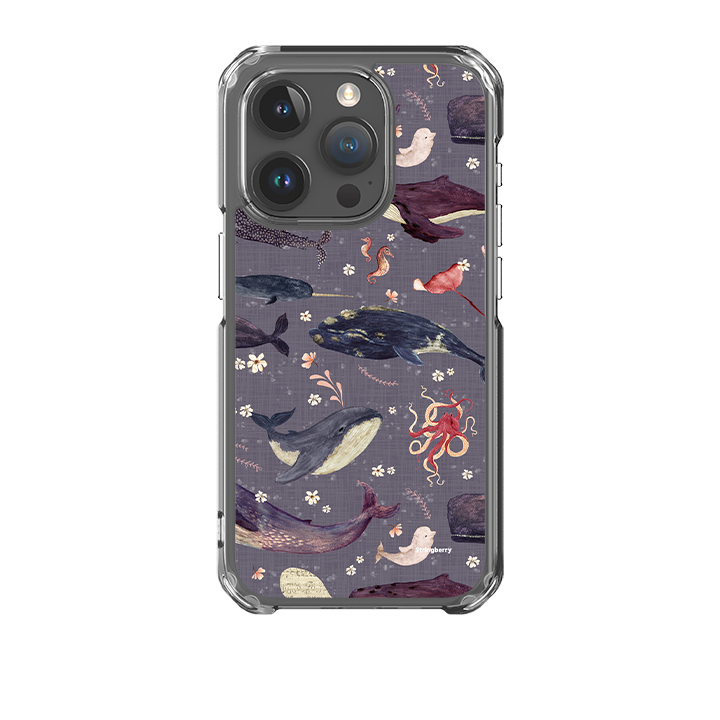 iPhone 15 Clear Case - Whale Song Lavender By Katherine Quinn