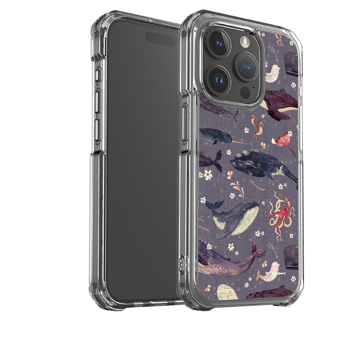 iPhone 15 Clear Case - Whale Song Lavender By Katherine Quinn