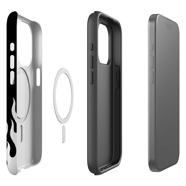 iPhone MagSafe Tough Case -  White Flames