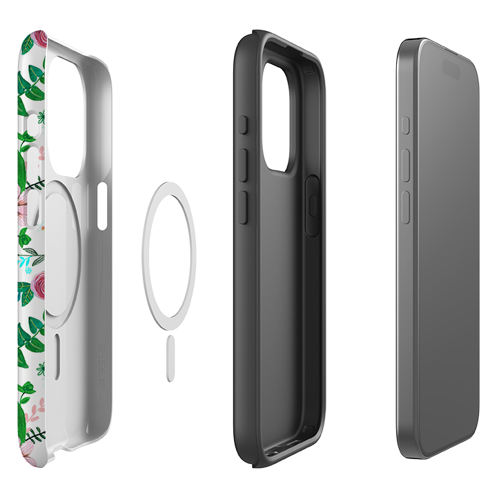 iPhone MagSafe Tough Case -  White Floral By Caroline Bonne Muller