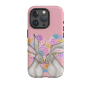 iPhone Tough Case - White Hares Rose Heart II By Catherine Rowe
