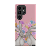 Samsung Tough Case - White Hares Rose Heart II By Catherine Rowe