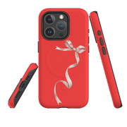 iPhone MagSafe Tough Case -  Wiggly Ribbons Light Red
