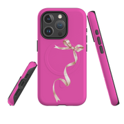 iPhone MagSafe Tough Case -  Wiggly Ribbons Pink