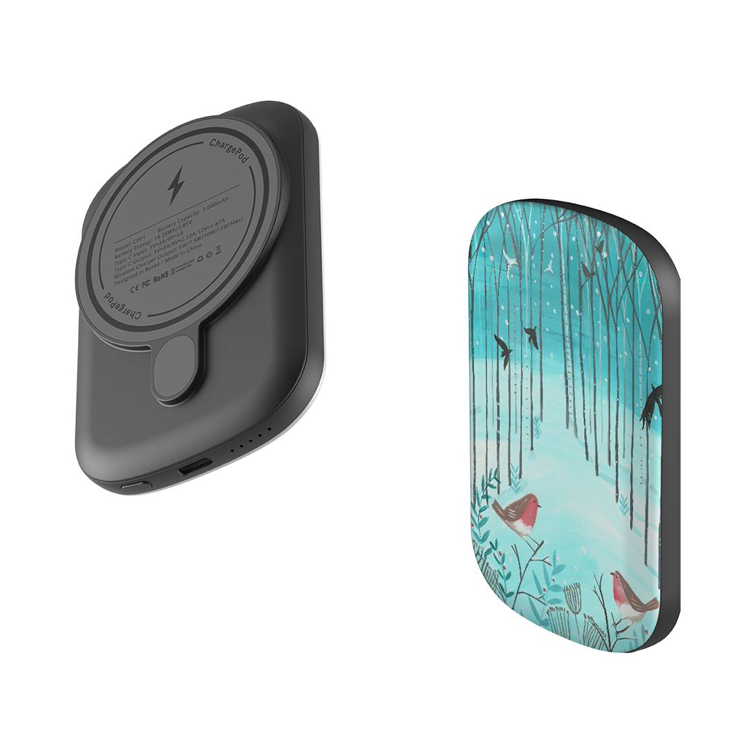 MagSafe Power Bank - Winter Forest By Mary Stubberfield