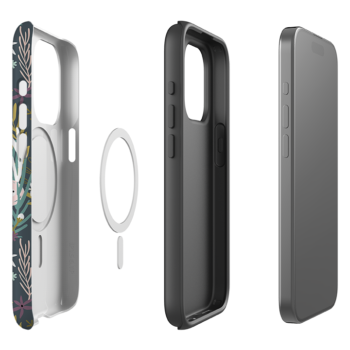 iPhone MagSafe Tough Case - Winter Scandi Floral