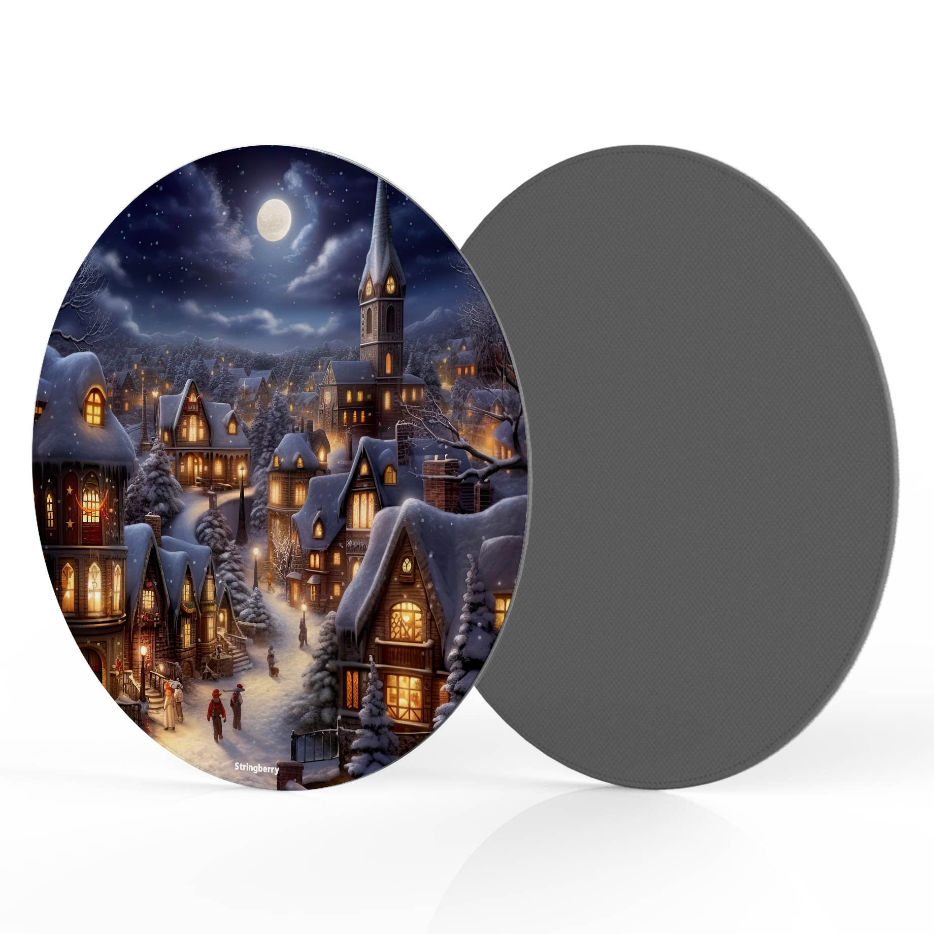 Waiting For Xmas Vegan Leather Mouse Mat