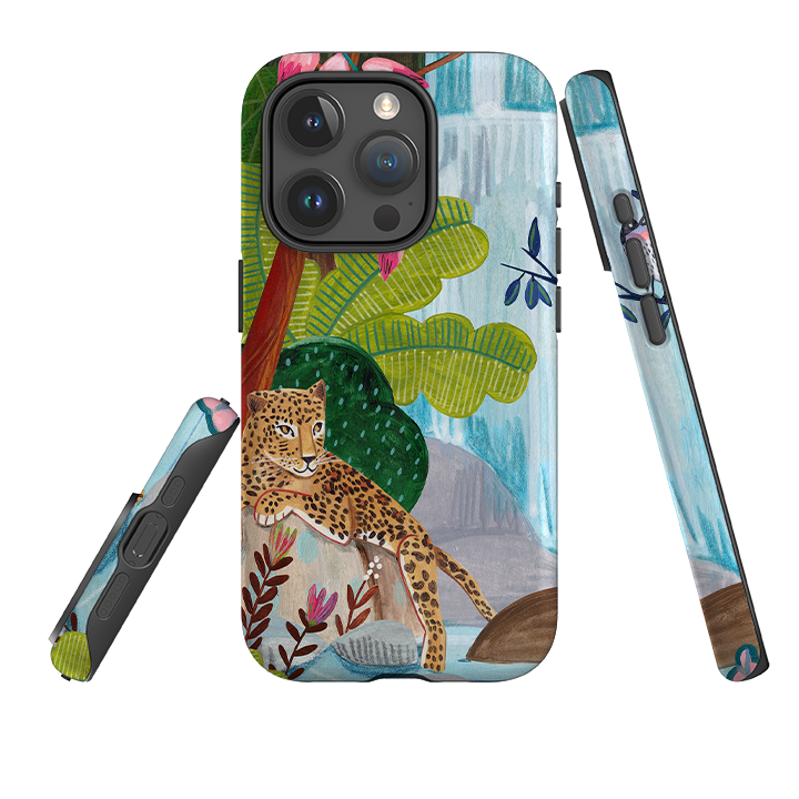 iPhone Tough Case - Waterfall Leopard By Caroline Bonne Muller