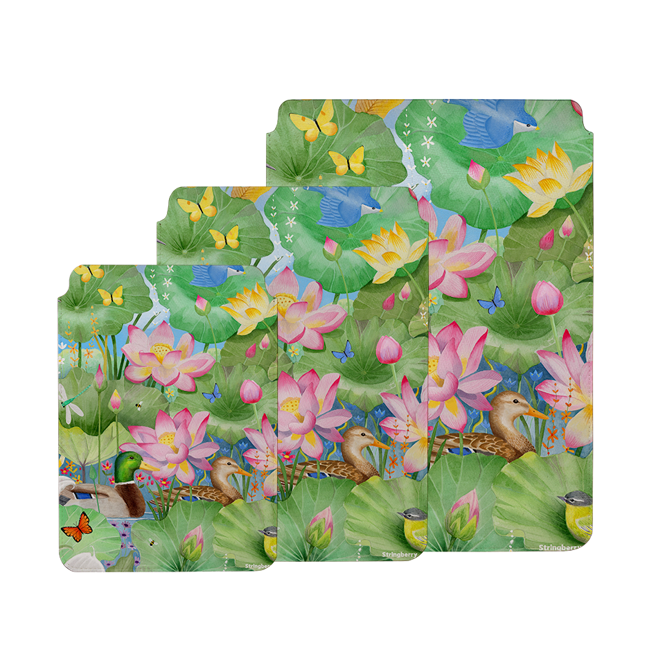 Waterlily Pond By Bex Parkin Laptop, Kindle & iPad Sleeve