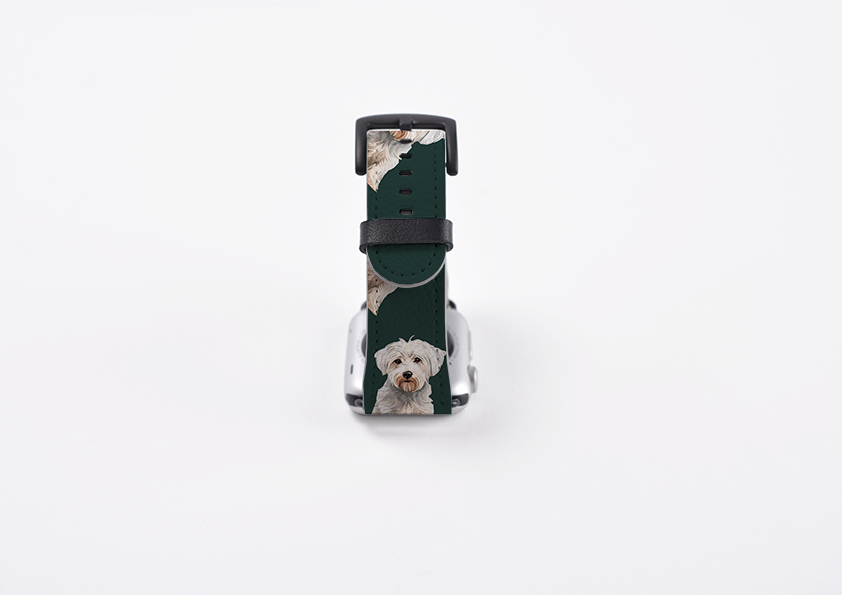 Westiepoo Forest Green Apple Watch Strap