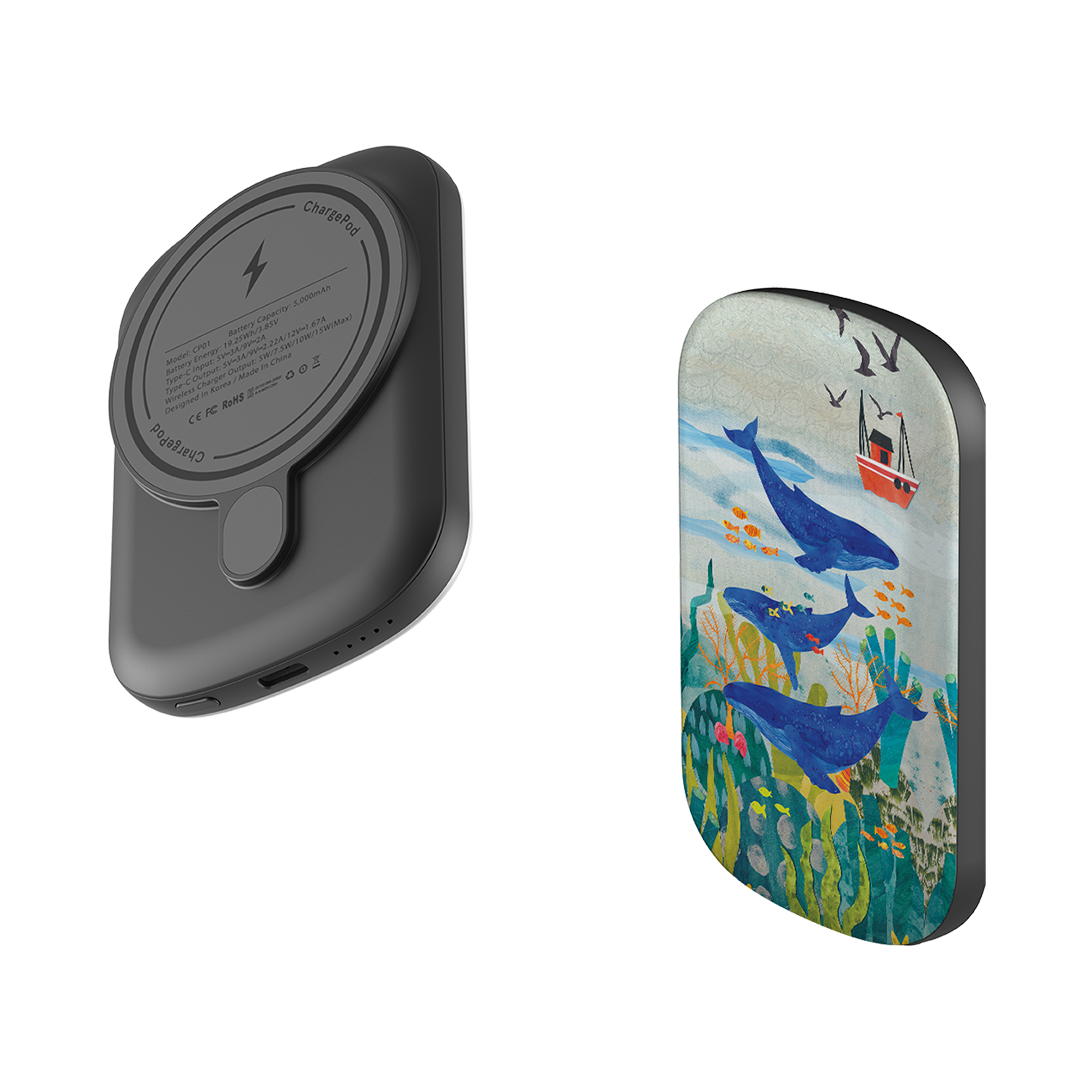 MagSafe Power Bank - Whale Watching By Tracey English