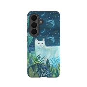 Samsung Tough Case - White Cat By Mary Stubberfield