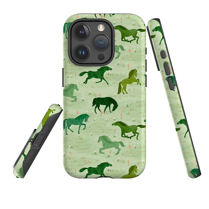iPhone Tough Case - Wild Horses Meadow By Katherine Quinn