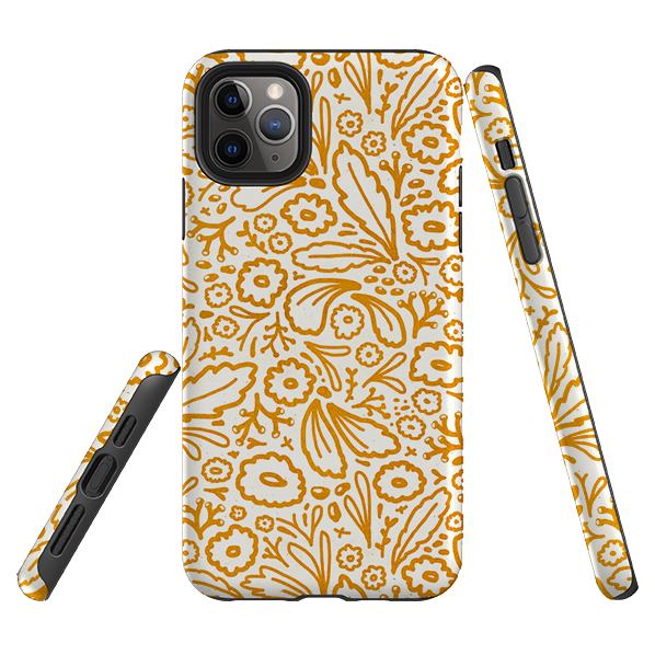 iPhone Tough Case - Wind Fall Mustard By Katherine Quinn