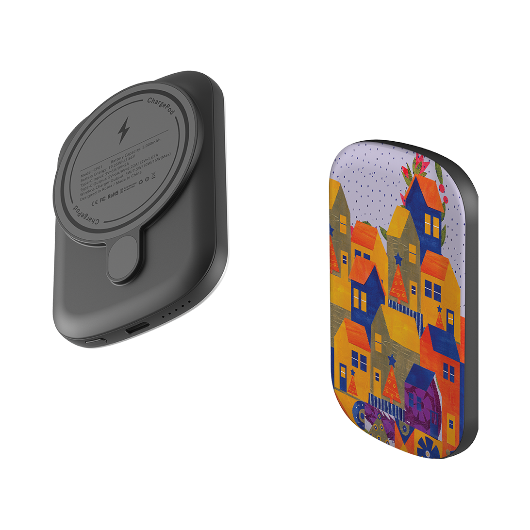 MagSafe Power Bank - Winter Village I By Tracey English