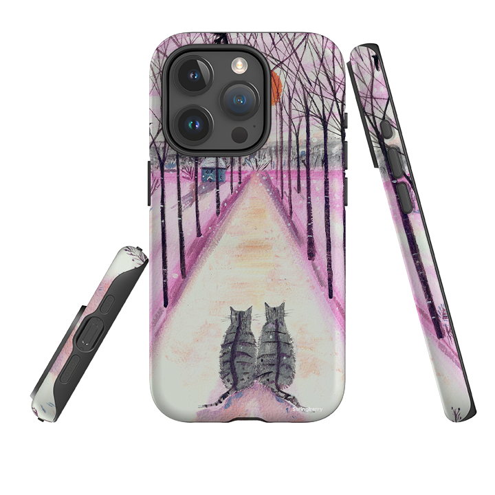 iPhone Tough Case - Winter Cats By Mary Stubberfield