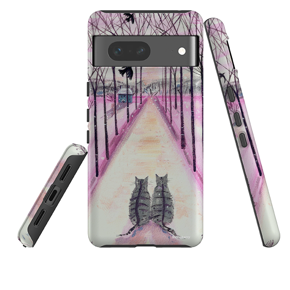 Google Tough Case -  Winter Cats By Mary Stubberfield