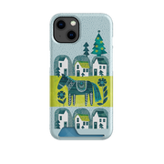 Winter Dala Horse Case and Card Case By Tracey English
