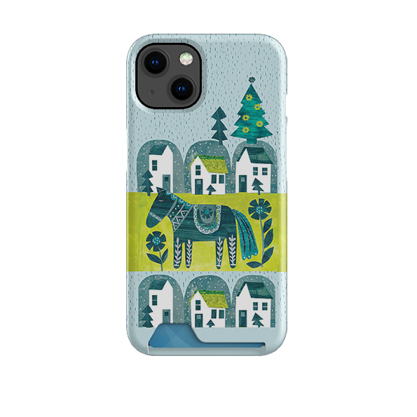 Winter Dala Horse Case and Card Case By Tracey English