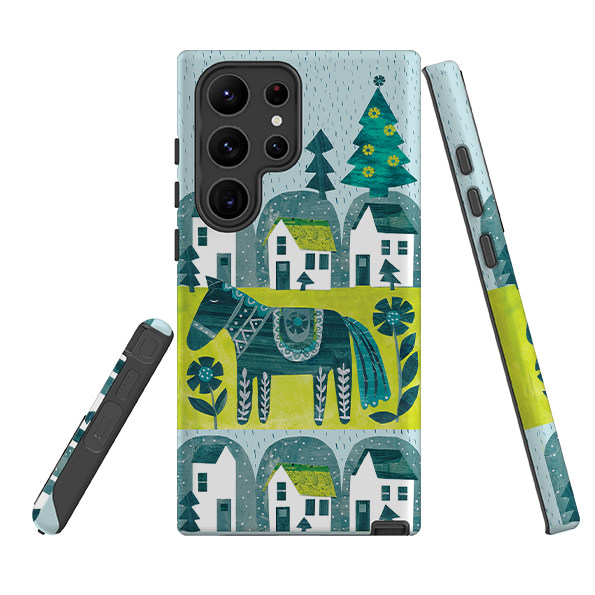 Samsung Tough Case - Winter Dala Horse By Tracey English