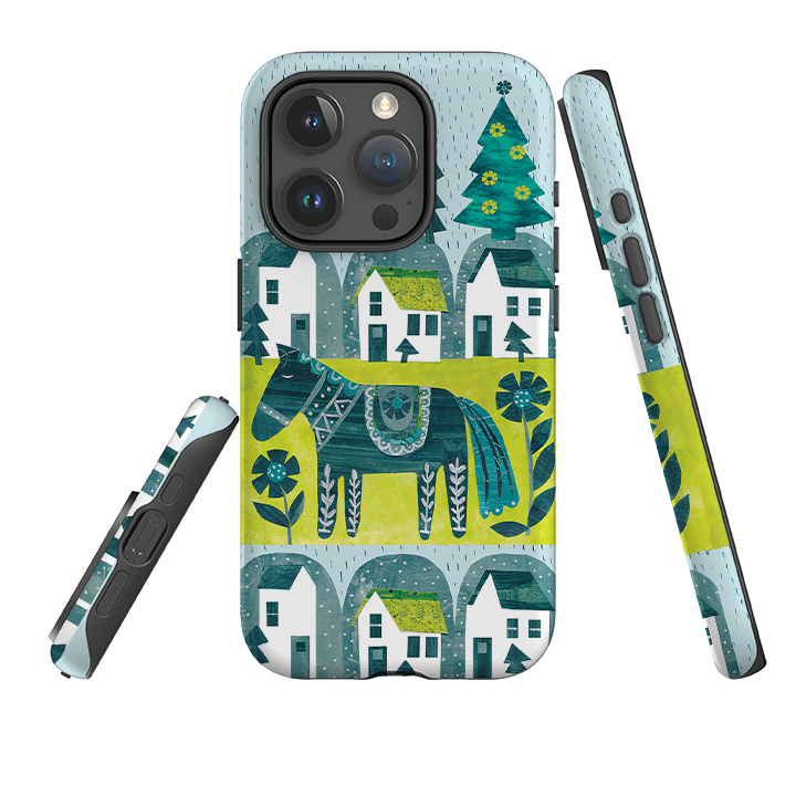 iPhone Tough Case - Winter Dala Horse By Tracey English