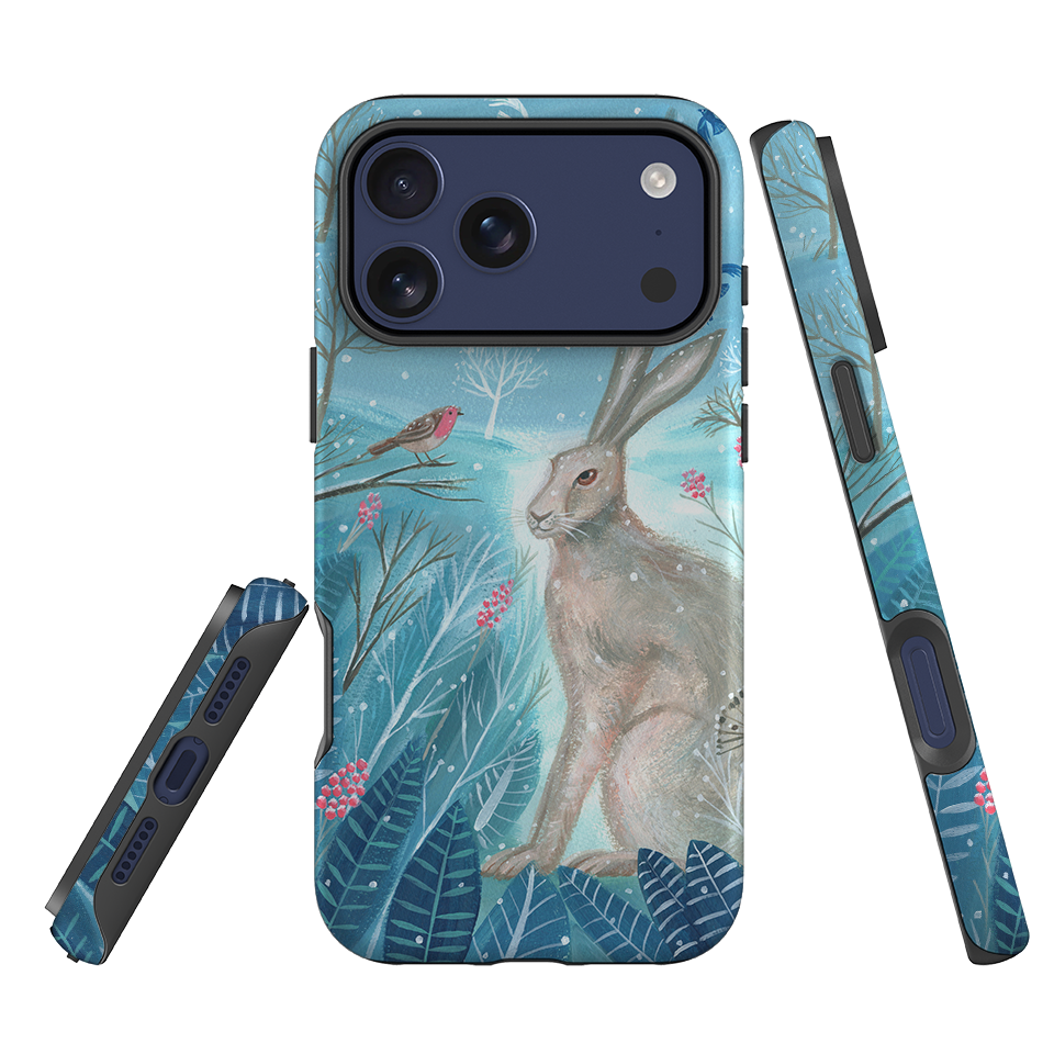 iPhone Tough Case - Winter Hare By Mary Stubberfield